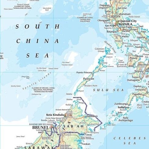 The Times Atlas: Asia (Southeast) - Compact - 22.25 x 16.25 inch Poster - Front Lamination in Kuwait