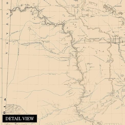HISTORIX Vintage 1872 Dakota Territory Map - 24x30 Inch Vintage Map of South Dakota - Old North Dakota Map Poster - Historic Dakota Territory Wall Art - Sectional History Map of Dakota Territory in Saudi Arabia