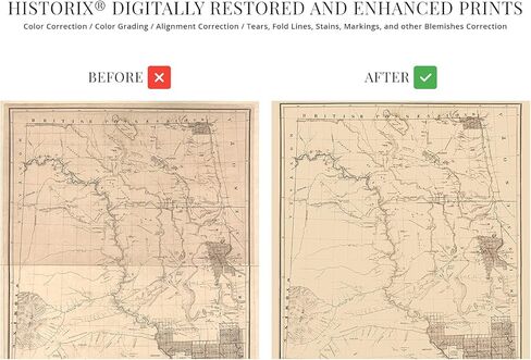 HISTORIX Vintage 1872 Dakota Territory Map - 24x30 Inch Vintage Map of South Dakota - Old North Dakota Map Poster - Historic Dakota Territory Wall Art - Sectional History Map of Dakota Territory in Saudi Arabia