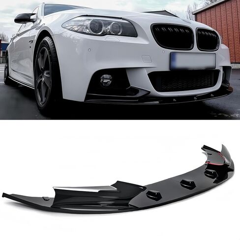 Front Lip Compatible with BMW F10 F11 5 Series 2011-2016, Fits for 528i 535i 535d 550i M5 GT xDrive, Bumper Air Dam Lower Chin Spoiler Splitter, Protection Body (Carbon Fiber Pattern) in Kuwait