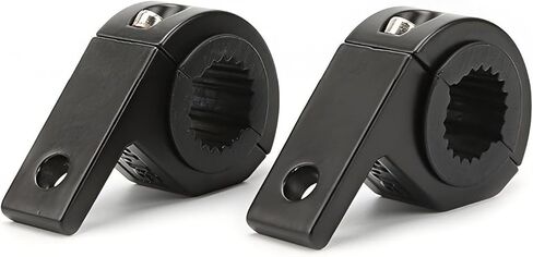 2 PCS Light Mounting Bracket Kit, Aluminum Light Bar Mount Clamp for Bull Bar, Roof Rack, Roll Cage, Horizontal Bar, Fits 0.87"-1.18" Tubes for Truck ATV UTV Motorcycle (Black) in Kuwait