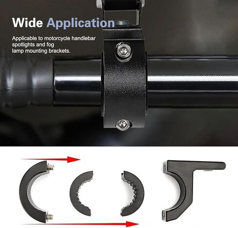 2 PCS Light Mounting Bracket Kit, Aluminum Light Bar Mount Clamp for Bull Bar, Roof Rack, Roll Cage, Horizontal Bar, Fits 0.87"-1.18" Tubes for Truck ATV UTV Motorcycle (Black) in Kuwait