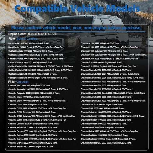وعاء زيت ناقل الحركة AUCERAMIC 265-811 مع قابس تصريف وحشية مناسب لسيارة Chevy Silverado 1500 Suburban Tahoe Express Blazer، GMC Sierra Savana Yukon Envoy، Buick Rainier 1999-2013، 4L60-E 4L65-E 4L70-E in Kuwait