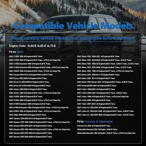 وعاء زيت ناقل الحركة AUCERAMIC 265-811 مع قابس تصريف وحشية مناسب لسيارة Chevy Silverado 1500 Suburban Tahoe Express Blazer، GMC Sierra Savana Yukon Envoy، Buick Rainier 1999-2013، 4L60-E 4L65-E 4L70-E in Kuwait