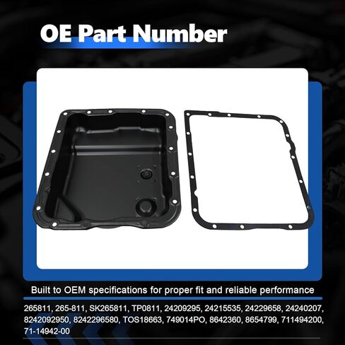 وعاء زيت ناقل الحركة AUCERAMIC 265-811 مع قابس تصريف وحشية مناسب لسيارة Chevy Silverado 1500 Suburban Tahoe Express Blazer، GMC Sierra Savana Yukon Envoy، Buick Rainier 1999-2013، 4L60-E 4L65-E 4L70-E in Kuwait