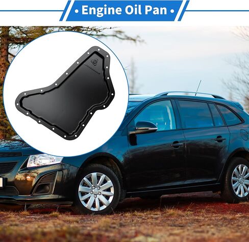 No.24206181/103138 Engine Oil Pan Oil Pan Sump Transmission Oil Pan for Chevrolet Impala 2000-2005 Steel Black in Kuwait