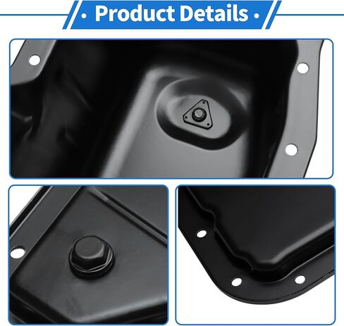 No.24206181/103138 Engine Oil Pan Oil Pan Sump Transmission Oil Pan for Chevrolet Impala 2000-2005 Steel Black in Kuwait