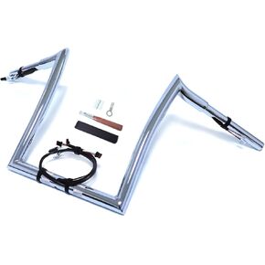 SKULL PIVOT- 1.25" Fat Chrome 16" Rise Pre wired Ape Hanger Handlebar Compatible with 2016-2023 Road Glide Prewired PreDrilled Handlebar in Saudi Arabia