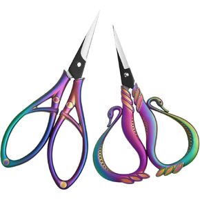 AQUEENLY Embroidery Scissors 2 Pack Matte Small Sewing Scissors for Fabric Cutting Stainless Steel Detail Shears for Handcraft DIY Tool Needlepoint Cross Stitch Cutting Craft Artwork Needlework in Saudi Arabia