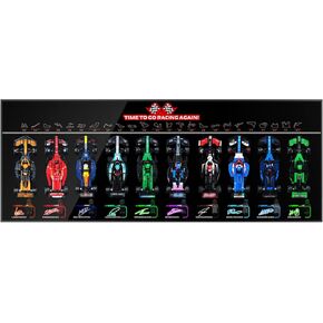 Wall Display Board for 10 Racing Car Models | Compatible with Lego F1 Speed Champions Set 66802 | Showcase 77242–77251 Cars as Wall Art | Premium Black Mount for Collectors (Board Only) in Saudi Arabia