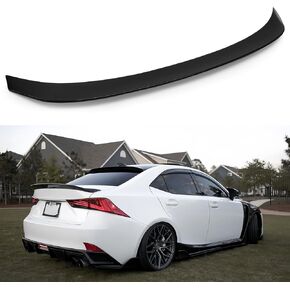 Rear Trunk Spoiler for 2014–2020 Lexus IS250 IS300 IS350 IS200T, High Kick Duckbill AR Style Wing Lip (Gloss Black) in Saudi Arabia
