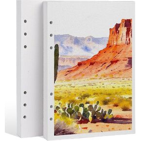 Watercolor Sketchbook Refill Paper A5,48 Sheets 100% Cotton, Cold Press 140lb 300GSM,8.3" x 5.8", Acid-Free Watercolor Paper Bulk Inserts,Consistent Texture Both Sides,for Mixed Media in Saudi Arabia