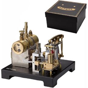Full Metal Stationary Beam Steam Engine Model That Works, Retrol SE-01 Steam Model Kits and Horizontal Boiler, Physical Experiment Tool, 85Pcs in Saudi Arabia