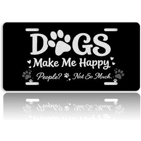 Pet Humor Front License Plate for Women Funny Dog Paw Quote Lover Car Vanity Plates Decorative Aluminum Metal Cute Novelty License Plate 6x12 Inch (4 Holes) in Saudi Arabia