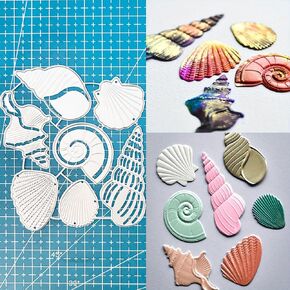Seafood Sea Shell Die Cuts for Card Making, Conch Metal Cutting Dies, Metal Die Cutting Mold, Scrapbooking Dies, DIY Etched Embossing Stencil for Crafts in Saudi Arabia
