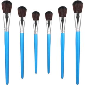 6 Pcs 1 Inch Mop Brushes for Acrylic Painting, Oval Blending Brushes with Short Wooden Handle, Ideal for Watercolor, Gouache & Canvas Art, Acrylic Paint Brush in Saudi Arabia