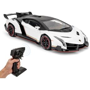Compatible for Lambo Veneno Remote Control Car Toy, 2.4GHz RC Drift Car with Sound and Light, 1:24 Scale Electric Sport Racing Hobby RC Model Cars White in Saudi Arabia