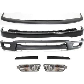 طقم المصد الأمامي Garage-Pro لملحقات Toyota Tacoma 2001-2004 4WD، Pre Runner RWD، طلاء لمطابقة الفولاذ، يستبدل 52101AD900 TO1002176 52119AD010 TO1087112 5251335060 TO1088108 in Kuwait