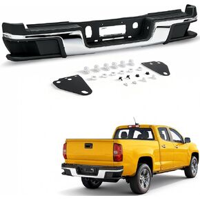 VRC Rear Bumper Assembly Compatible with 2015-2022 Chevy Colorado & 2015-2022 GMC Canyon,Back Bumper Steel Chrome,GM1103180,Without Sensor Holes (Chrome) in Saudi Arabia