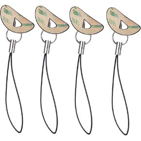 4 Pack Round 3M Sticker Holder for Tracker Devices, Stick-On Remote Locator Attachment for Flat or Curved Surfaces PVC Flexible Adhesive Mount and Lanyards for Key Finder & Remote Control Finder. in Saudi Arabia