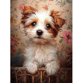 DIAMOND ART CLUB Small Wonder - مجموعة طلاء الماس تيرير، حرف يدوية ممتعة للبالغين، قماش فني ماسي دائري، 13 بوصة × 17 بوصة (33 سم × 44 سم) in Kuwait