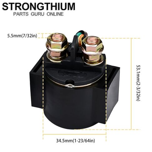 Strongthium GY6 Starter Solenoid Relay يناسب 50cc 125cc 150cc Scooter ATV Dirt Bike Go Kart 139QMB 157QMJ محرك TaoTao Coolster Sunl Roketa Peace Sports 2-Pin Plug Heavy Duty in Kuwait
