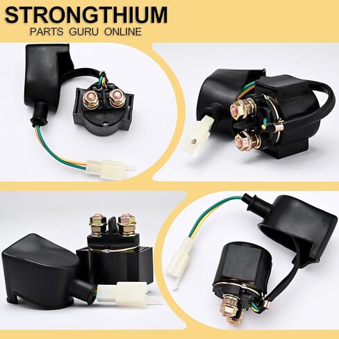 Strongthium GY6 Starter Solenoid Relay يناسب 50cc 125cc 150cc Scooter ATV Dirt Bike Go Kart 139QMB 157QMJ محرك TaoTao Coolster Sunl Roketa Peace Sports 2-Pin Plug Heavy Duty in Kuwait