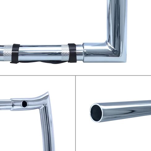 SKULL PIVOT- 1.25" Fat Chrome 16" Rise Pre wired Ape Hanger Handlebar Compatible with 2016-2023 Road Glide Prewired PreDrilled Handlebar in Saudi Arabia
