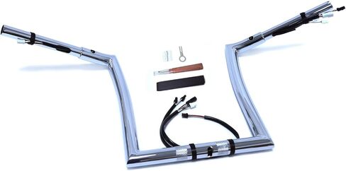 SKULL PIVOT- 1.25" Fat Chrome 16" Rise Pre wired Ape Hanger Handlebar Compatible with 2016-2023 Road Glide Prewired PreDrilled Handlebar in Saudi Arabia