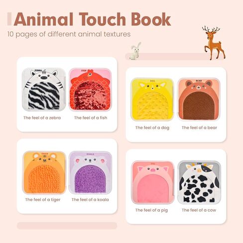 Sensory Toys Busy Book Textured Sensory Mats Book Sensory Toys for Autism Quiet Book Sensory Product in Saudi Arabia