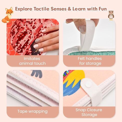 Sensory Toys Busy Book Textured Sensory Mats Book Sensory Toys for Autism Quiet Book Sensory Product in Saudi Arabia