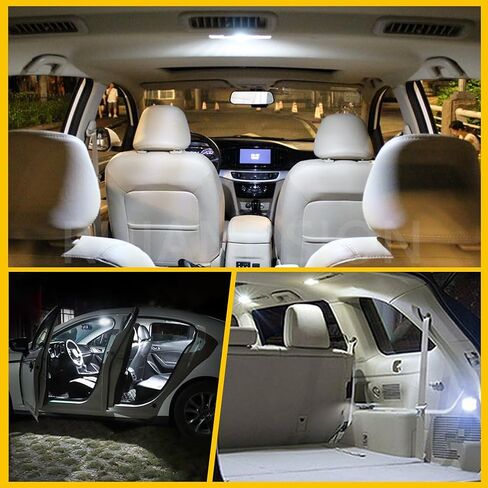 Ruiandsion 2 قطعة 12-24 فولت BAY9S H21W LED لمبة Canbus فائقة السطوع 3030 3SMD شرائح LED مؤشر ضوء احتياطي عكسي، أبيض in Saudi Arabia