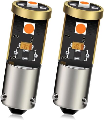 Ruiandsion 2 قطعة 12-24 فولت BAY9S H21W LED لمبة Canbus فائقة السطوع 3030 3SMD شرائح LED مؤشر ضوء احتياطي عكسي، أبيض in Saudi Arabia