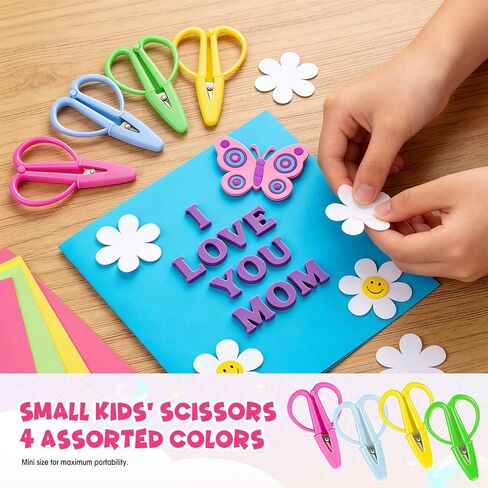 12 Pack Mini Scissors Set - Small, Sharp, Portable Scissor with Protective Cover - Tiny Detail Scissors for Sewing, Embroidery, Crafts, Knitting, and DIY Projects (4 Colors) in Saudi Arabia