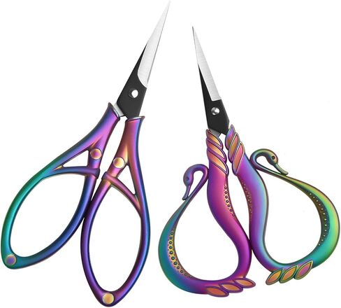 AQUEENLY Embroidery Scissors 2 Pack Matte Small Sewing Scissors for Fabric Cutting Stainless Steel Detail Shears for Handcraft DIY Tool Needlepoint Cross Stitch Cutting Craft Artwork Needlework in Saudi Arabia