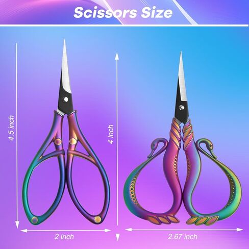 AQUEENLY Embroidery Scissors 2 Pack Matte Small Sewing Scissors for Fabric Cutting Stainless Steel Detail Shears for Handcraft DIY Tool Needlepoint Cross Stitch Cutting Craft Artwork Needlework in Saudi Arabia