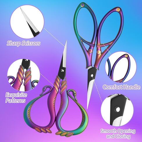 AQUEENLY Embroidery Scissors 2 Pack Matte Small Sewing Scissors for Fabric Cutting Stainless Steel Detail Shears for Handcraft DIY Tool Needlepoint Cross Stitch Cutting Craft Artwork Needlework in Saudi Arabia