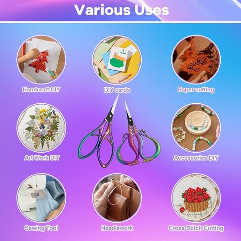 AQUEENLY Embroidery Scissors 2 Pack Matte Small Sewing Scissors for Fabric Cutting Stainless Steel Detail Shears for Handcraft DIY Tool Needlepoint Cross Stitch Cutting Craft Artwork Needlework in Saudi Arabia