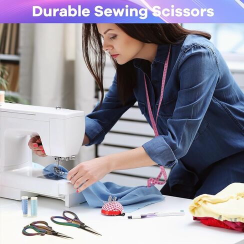 AQUEENLY Embroidery Scissors 2 Pack Matte Small Sewing Scissors for Fabric Cutting Stainless Steel Detail Shears for Handcraft DIY Tool Needlepoint Cross Stitch Cutting Craft Artwork Needlework in Saudi Arabia