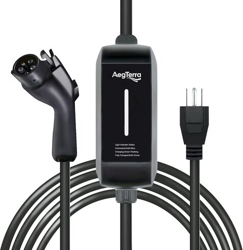 Portable Level 1 EV Charger 16Amp with 23ft EV Charging Cable, 110V NEMA 5-15Plug,Indoor/Outdoor Charging Stations, Portable EV Charger for J1772 BEVs and PHEVs in Saudi Arabia