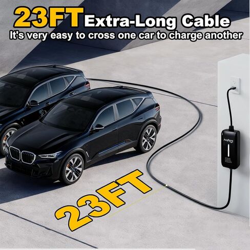 Portable Level 1 EV Charger 16Amp with 23ft EV Charging Cable, 110V NEMA 5-15Plug,Indoor/Outdoor Charging Stations, Portable EV Charger for J1772 BEVs and PHEVs in Saudi Arabia