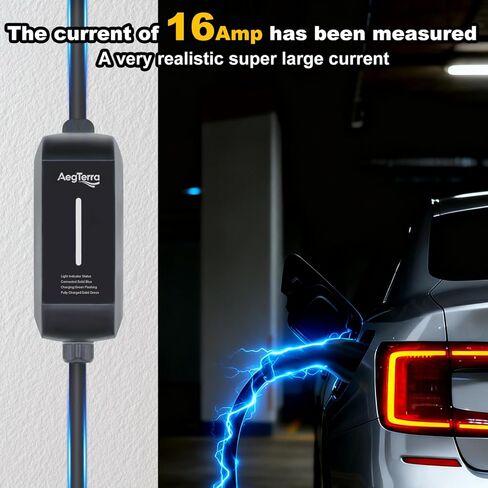 Portable Level 1 EV Charger 16Amp with 23ft EV Charging Cable, 110V NEMA 5-15Plug,Indoor/Outdoor Charging Stations, Portable EV Charger for J1772 BEVs and PHEVs in Saudi Arabia