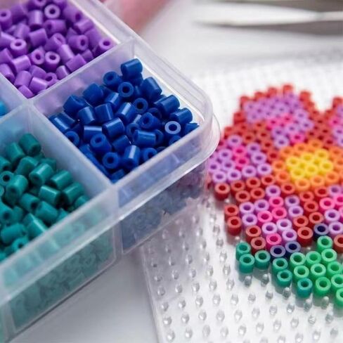 2.6mm Mini Fuse Beads Kit, 28000 Pcs Set in 48 Colors, Including Pegboards, Tweezers, Ironing Paper, Baking Cloth, Bead Pen Creative Arts & Crafts Gift for Kids 8+ & Adults in Saudi Arabia