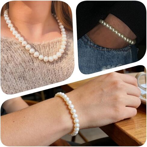 3000Pcs Pearl Beads for Jewelry Making 4 Boxes DIY White Bracelet Beads Bulk 4/6/8/10mm Round Pearls for Crafting Necklaces Earring in Kuwait