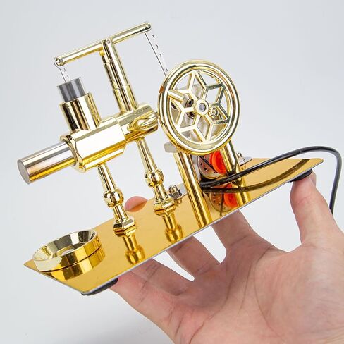 Engine Model Kit, Mini Balance Single Cylinder Hot Air Stirling Engine Model, Educational Physics Experiment STEM Toys in Saudi Arabia