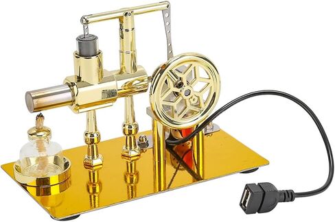 Engine Model Kit, Mini Balance Single Cylinder Hot Air Stirling Engine Model, Educational Physics Experiment STEM Toys in Saudi Arabia