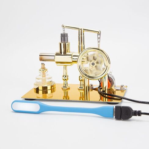 Engine Model Kit, Mini Balance Single Cylinder Hot Air Stirling Engine Model, Educational Physics Experiment STEM Toys in Saudi Arabia