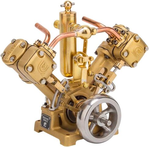 RW-L2 Steam Engine Model Without Boiler, Inline Double Cylinder Reciprocating Mini Steam Engine for 70-130cm Steamships, Forward/Reverse Rotation, Education Toy Gift -RTR in Saudi Arabia
