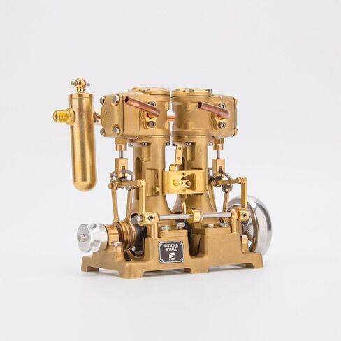 RW-L2 Mini Steam Engine That Runs, Double Cylinder Reciprocating for 70-130cm Steamships, Forward and Reverse Rotation (Boiler Not Included) in Saudi Arabia