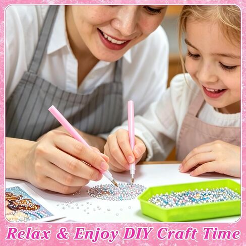 Diamond Painting Tools Kit for Adults – Diamond Art Accessories with Ergonomic Pens, Trays, Wax & Storage Containers for Faster DIY Crafting in Saudi Arabia